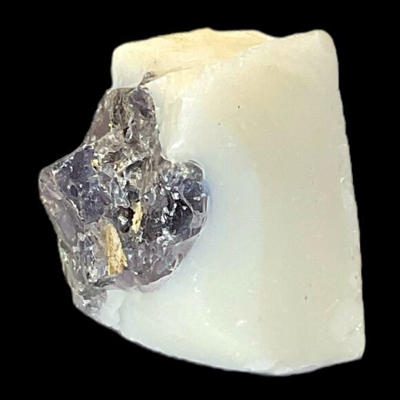 Amethyst Tipped Art Glass Cullet Glowing Manganese Slag Glass #5GX29 - Picture 3 of 7